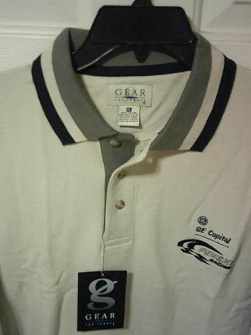 NEW GEAR FOR SPORTS POLO GOLF SHIRT SIZE XL PENSKE RACING GE LOGO BEIGE SS 🏌️♀